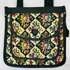 Vintage 60s Colorful Club Victoria USA Tapestry Bag floral